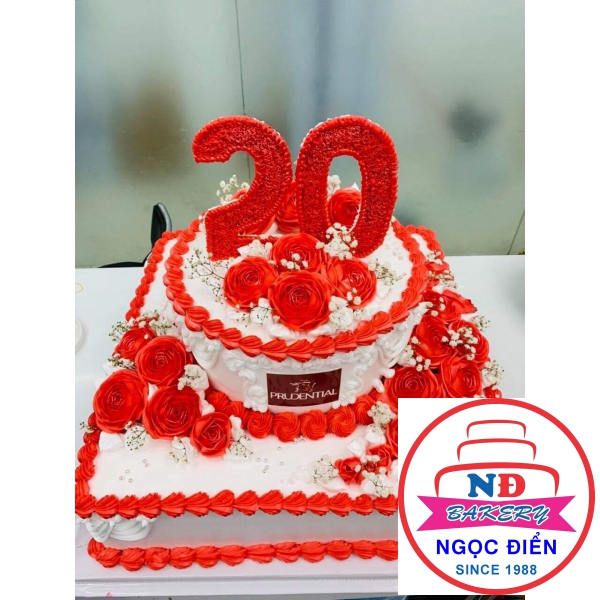 Bánh Kem Hoa 2 Tầng 